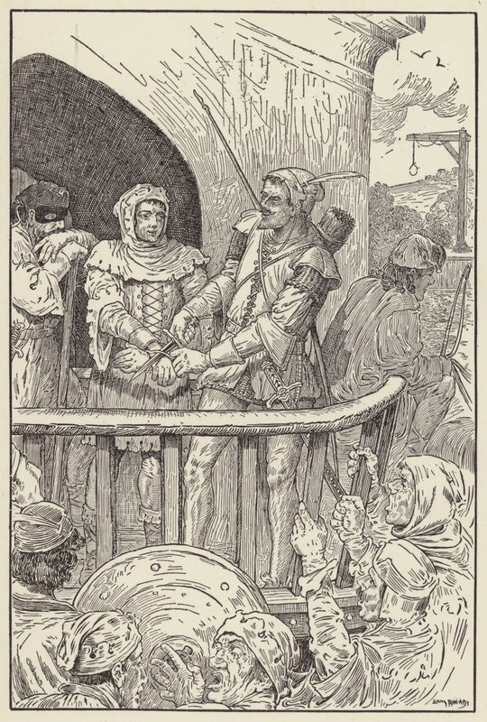 Lille John kuttet i all hast Will Stutelys-obligasjoner av Louis John Rhead