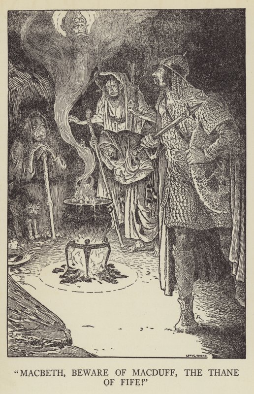 Macbeth, pass deg for Macduff, Thane of Fife! av Louis John Rhead