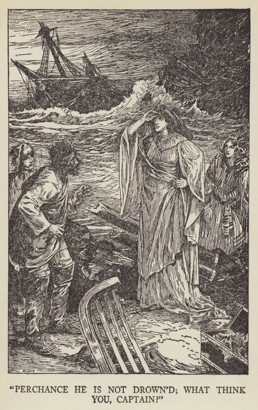 Kanskje han ikke drukner; hva synes du, kaptein? av Louis John Rhead