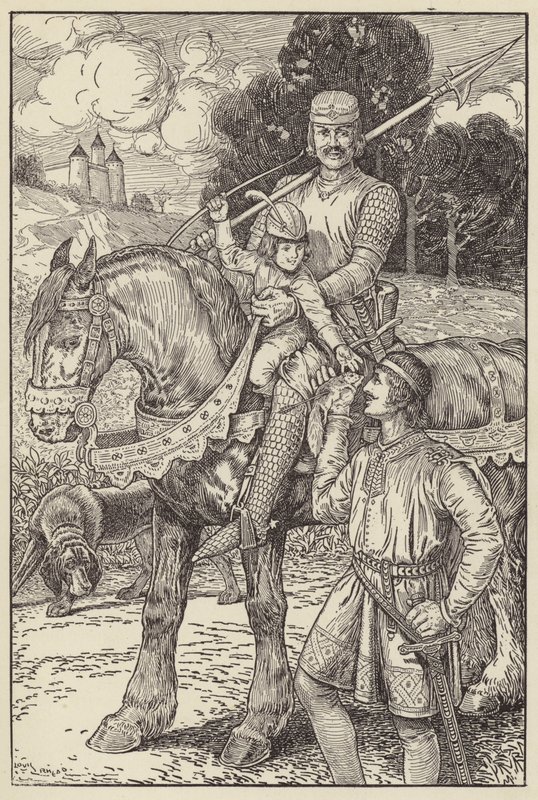 Robert ville skyte med sin egen lille bue på ekornene av Louis John Rhead
