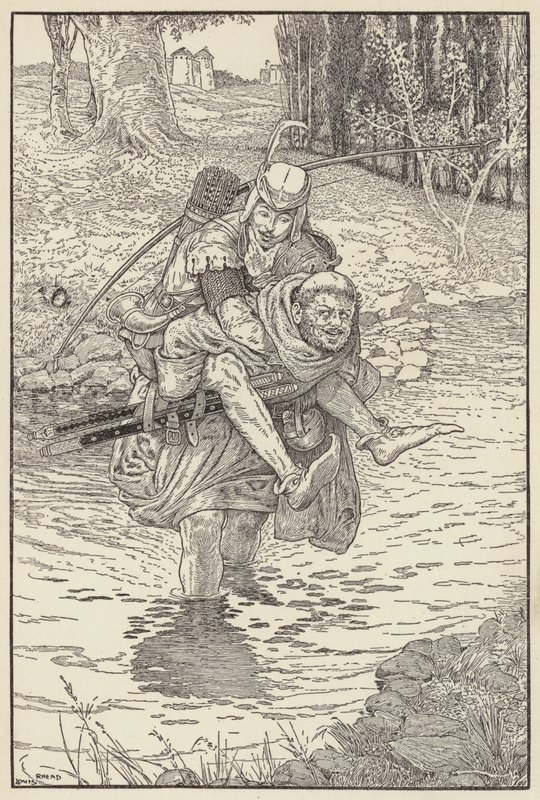 Munken tok Robin på ryggen av Louis John Rhead