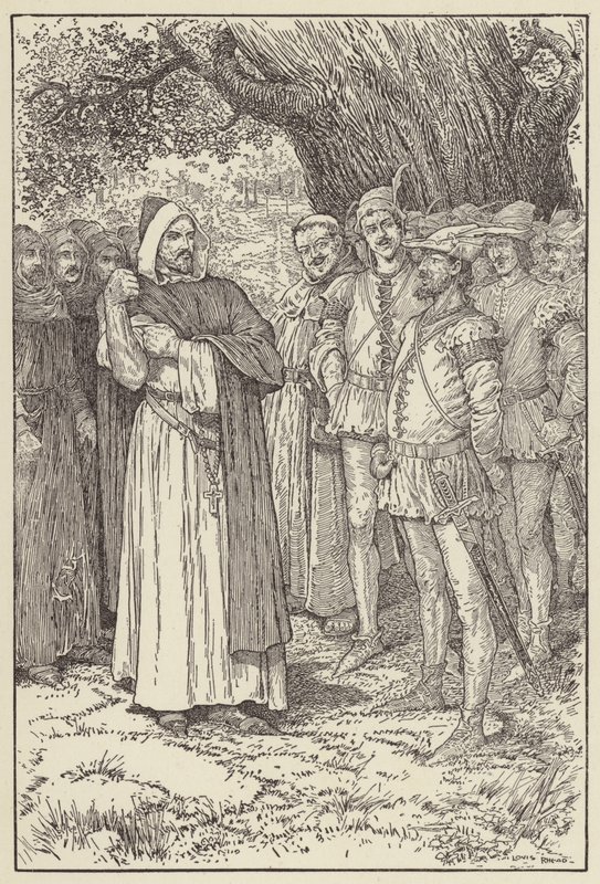 Kongen begynte å brette opp ermet av Louis John Rhead