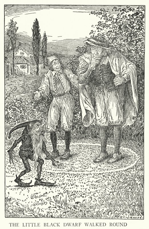 Den lille svarte dvergen gikk rundt (litho) av Louis John Rhead