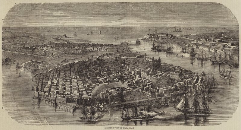 Havana med fugleperspektiv av Louis Le Breton