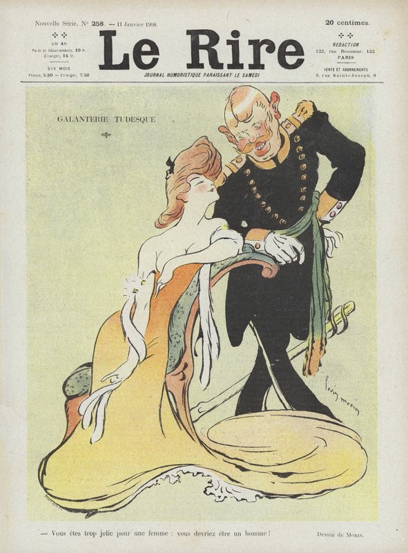 Tysk galanteri. Illustrasjon for Le Rire av Louis Morin