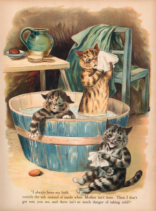 Louis Wain Cats (chromolitho) av Louis Wain