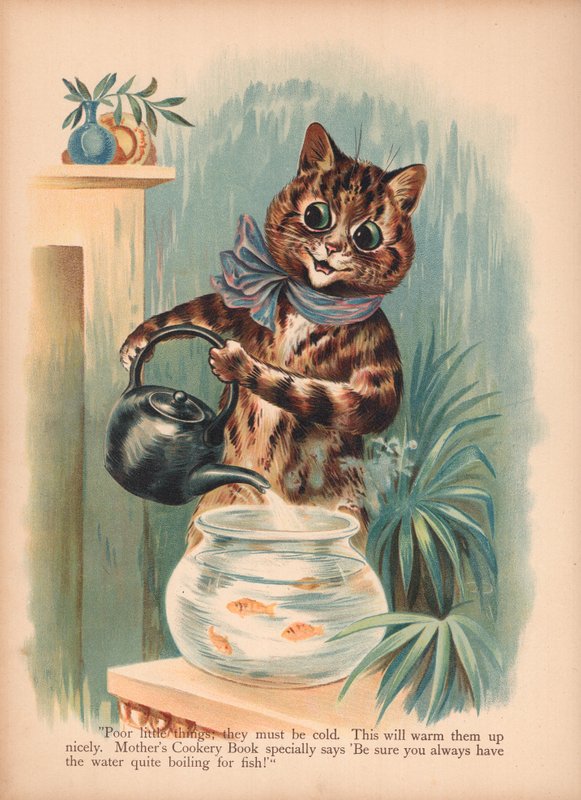 Louis Wain Cats (chromolitho) av Louis Wain