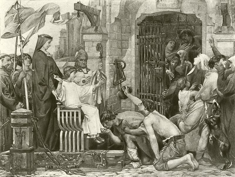 Louis IX åpner fengslene i Frankrike av Luc Oliver Merson