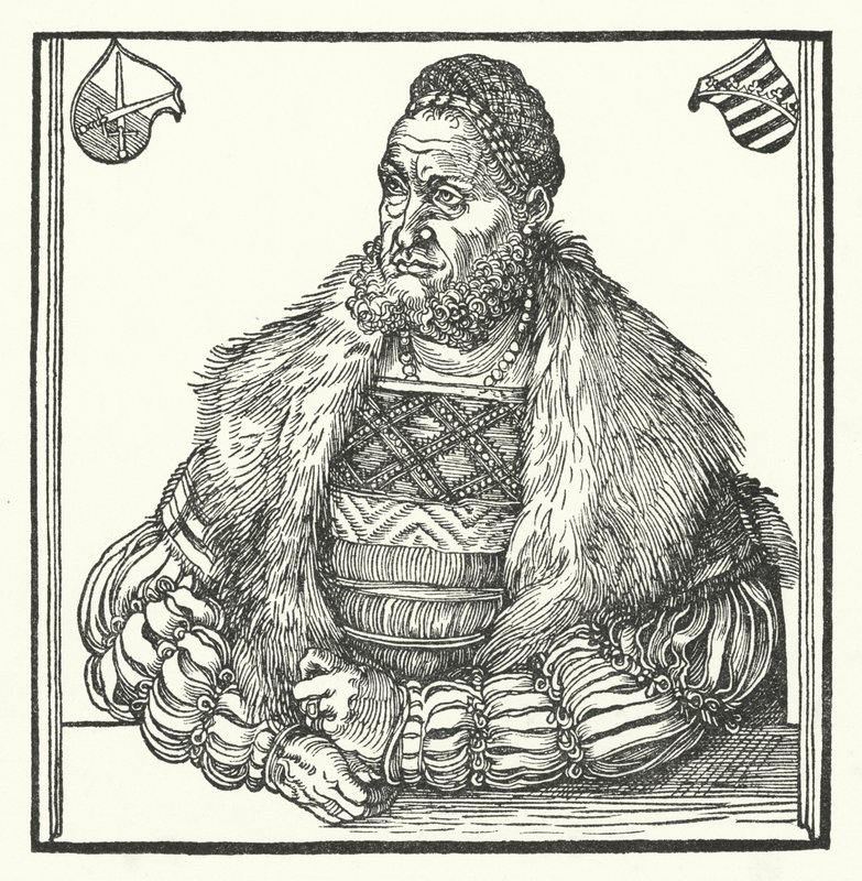 Frederick III, kurfyrst av Sachsen (gravering) av Lucas the Elder (after) Cranach