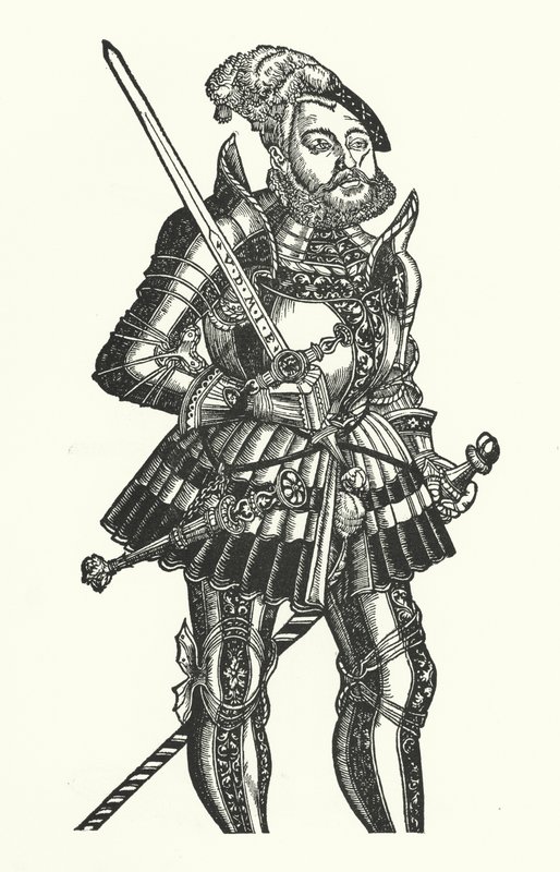 John Frederick I, kurfyrst av Sachsen (gravering) av Lucas the Elder (after) Cranach