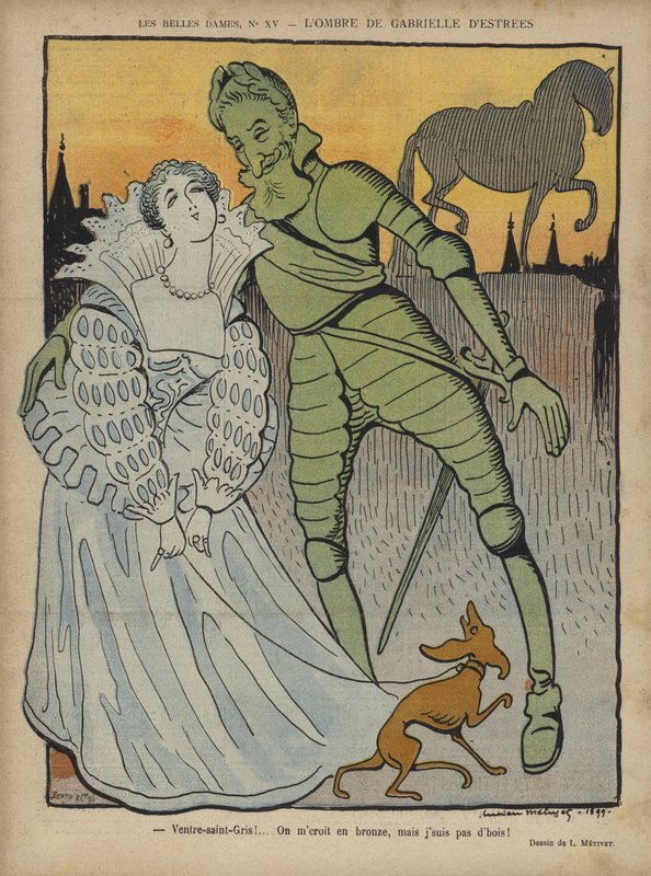 Ghost of Gabrielle dEstrees, illustrasjon for Le Rire av Lucien Metivet