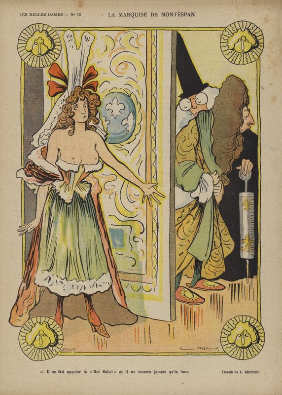 The Marquise De Montespan, illustrasjon for Le Rire av Lucien Metivet
