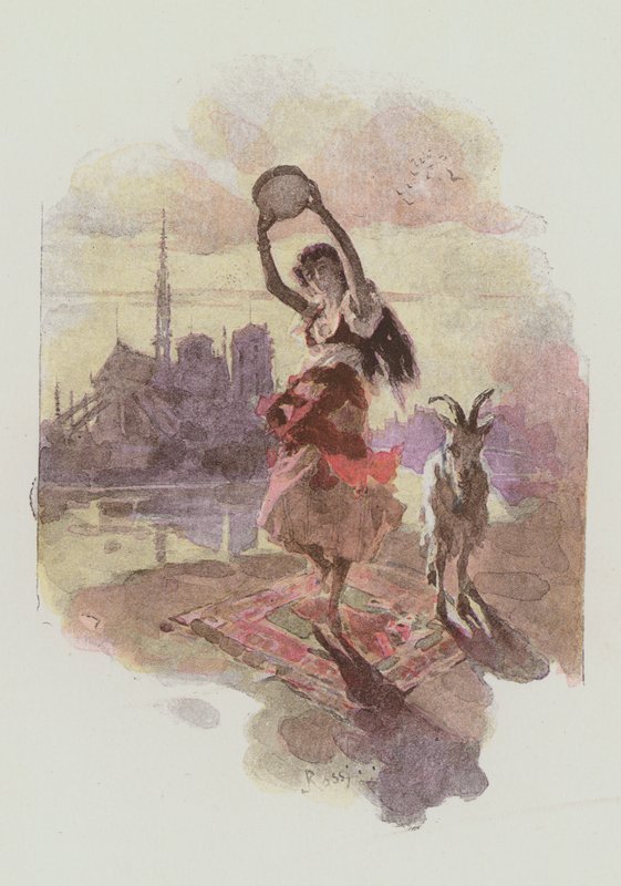 Illustrasjon for Notre-Dame De Paris av Victor Hugo av Lucius Rossi