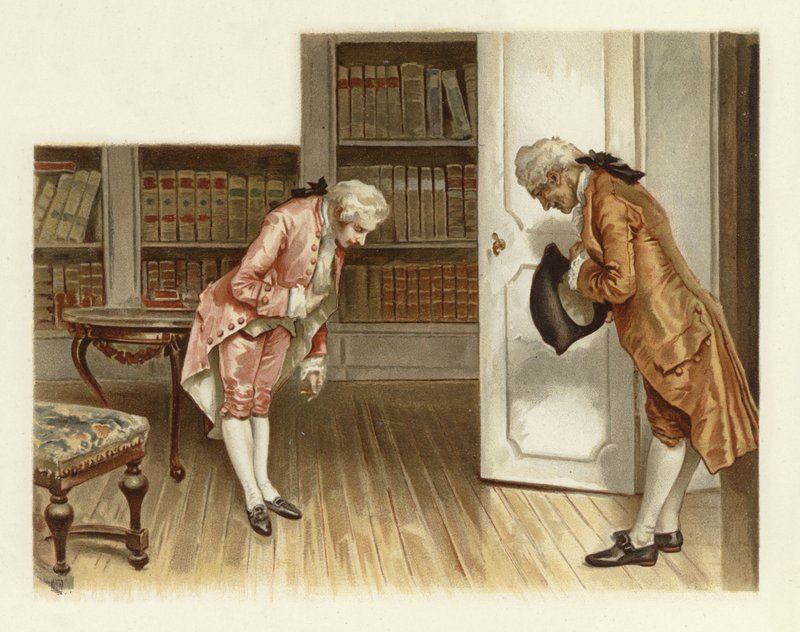 Illustrasjon for The School for Scandal (chromolitho) av Lucius Rossi