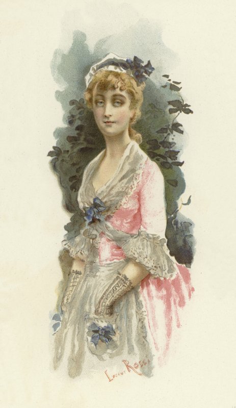 Illustrasjon for The School for Scandal (chromolitho) av Lucius Rossi