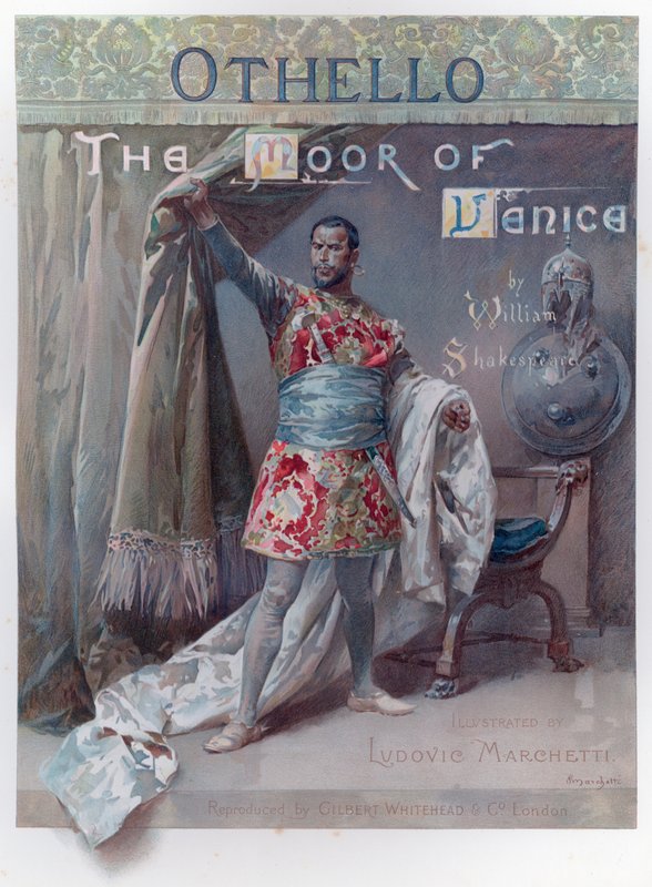 Illustrasjon for Shakespeares Othello (chromolitho) av Ludovico Marchetti
