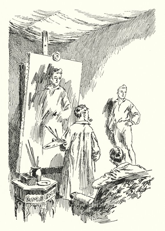 Illustrasjon for The Picture of Dorian Gray av Oscar Wilde (litho) av Lui Trugo