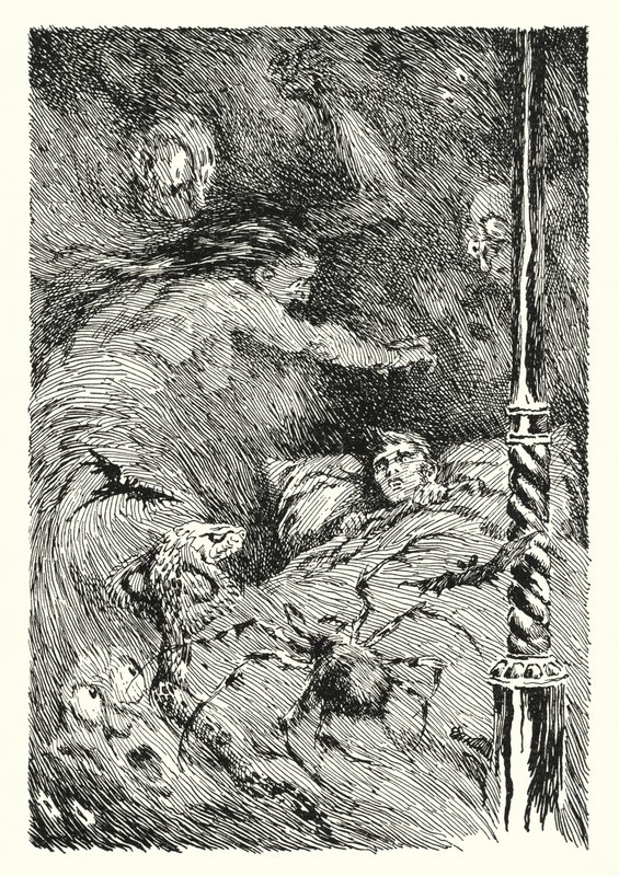 Illustrasjon for The Picture of Dorian Gray av Oscar Wilde (litho) av Lui Trugo