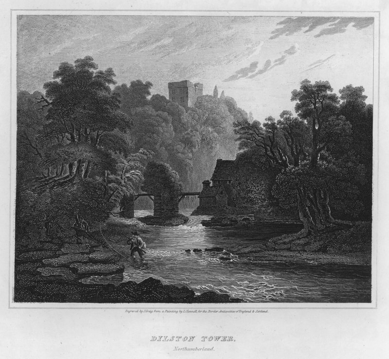 Dilston Tower, Northumberland (gravering) av Luke (after) Clennell