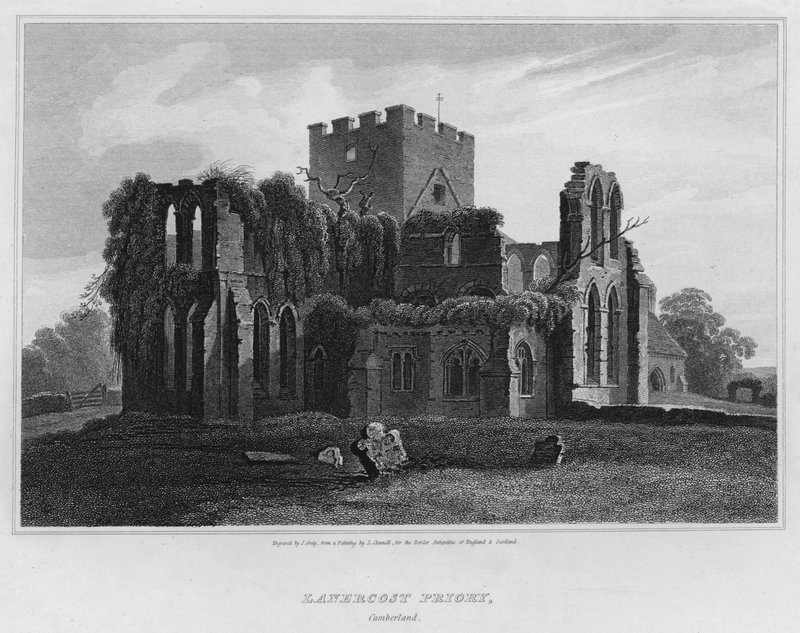 Lanercost Priory, Cumberland (gravering) av Luke (after) Clennell