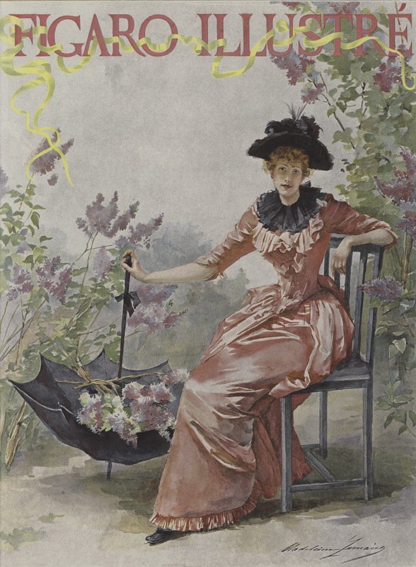 Omslag til Le Figaro Illustre, mai 1891 av Madeleine Lemaire