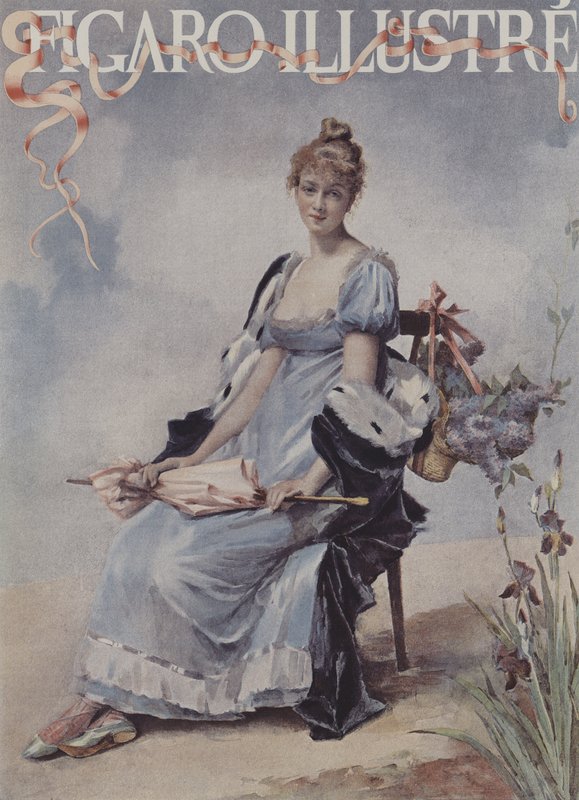 mai blomster. Forside av Le Figaro Illustre, mai 1894 av Madeleine Lemaire