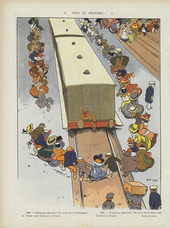 Jo flere ting endres? . Illustrasjon for Le Rire av Marcel Amable O.L. Capy