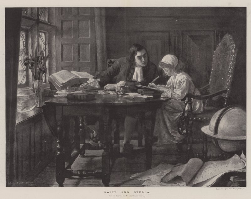 Swift og Stella av Margaret Isabel Dicksee