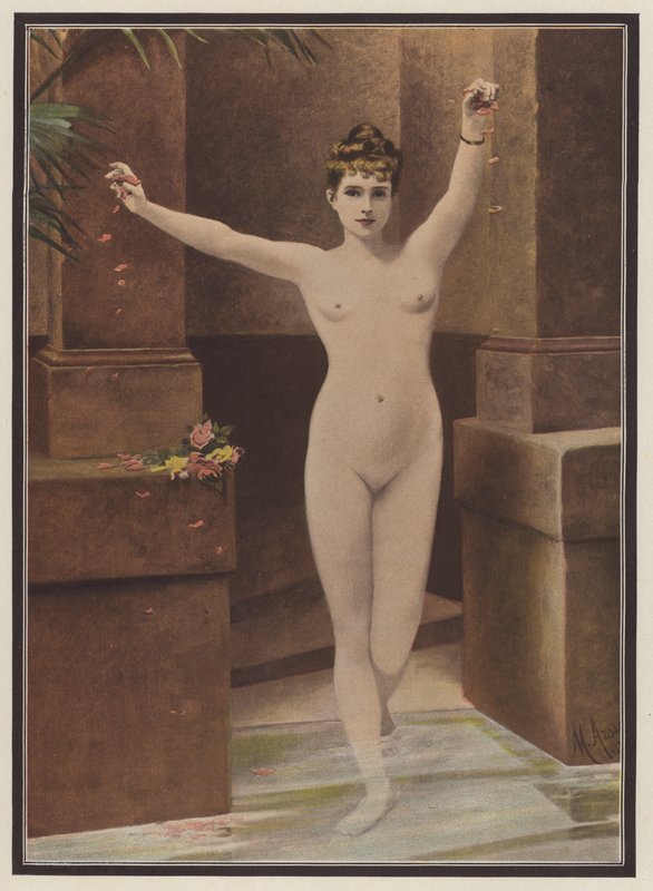 I badekaret (farge litho) av Marguerite Arosa