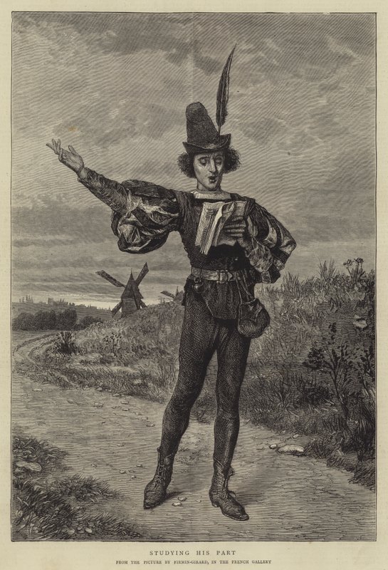 Studerer hans del av Marie Francois Firmin Girard
