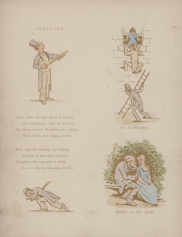 Side fra Humors of Cynicus (farget gravering) av Martin  Anderson