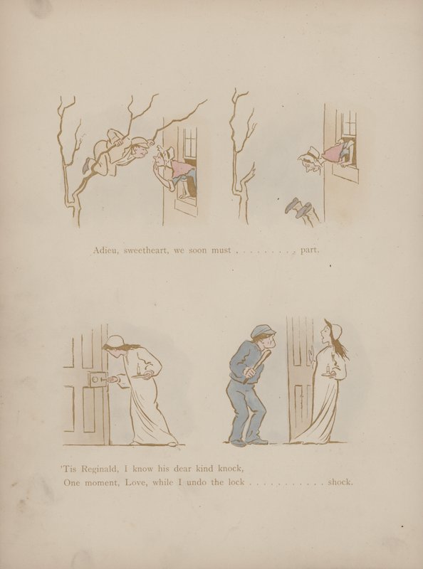 Side fra Humors of Cynicus (farget gravering) av Martin  Anderson
