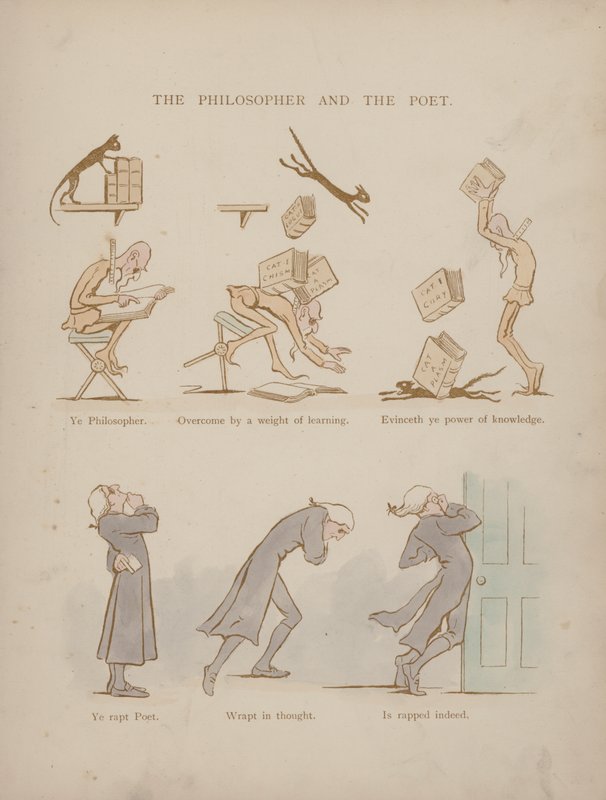 Side fra Humors of Cynicus (farget gravering) av Martin  Anderson