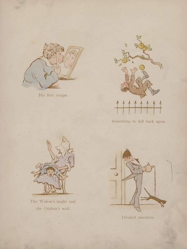 Side fra Humors of Cynicus (farget gravering) av Martin  Anderson