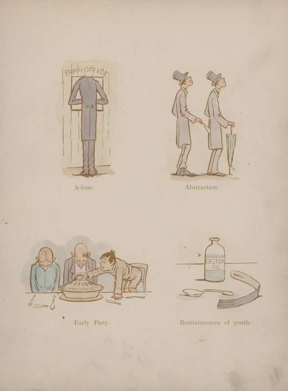 Side fra Humors of Cynicus (farget gravering) av Martin  Anderson