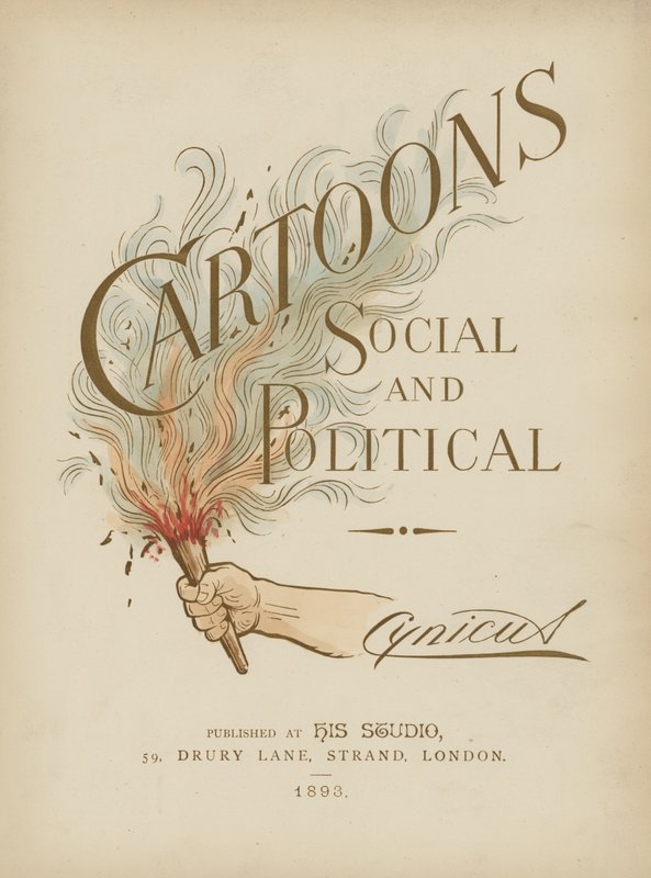 Tittelsideillustrasjon for Cartoons Social and Political av Cynicus av Martin Cynicus Anderson