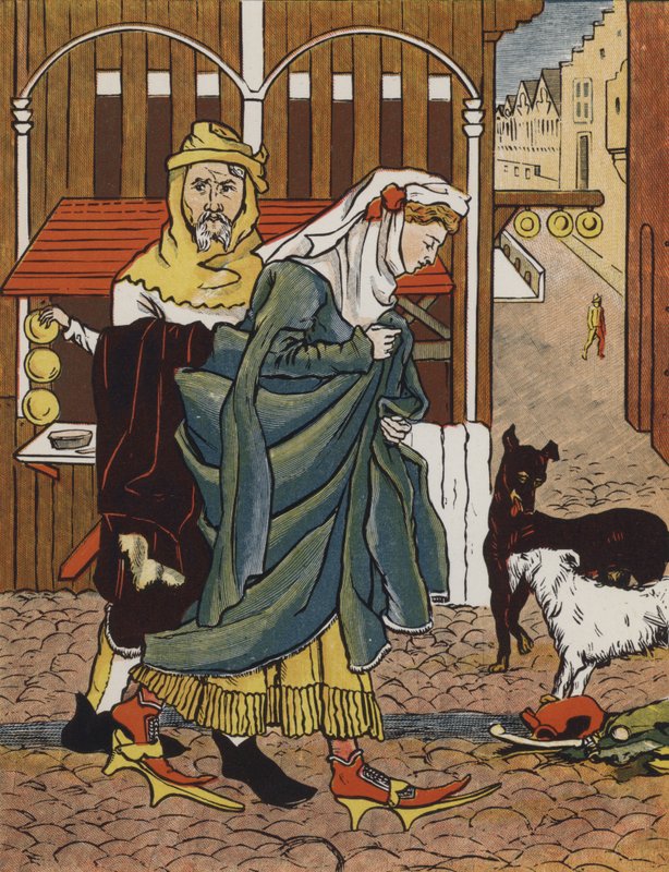 Dame som krysser gaten i middelalderen av Mary Eliza Haweis
