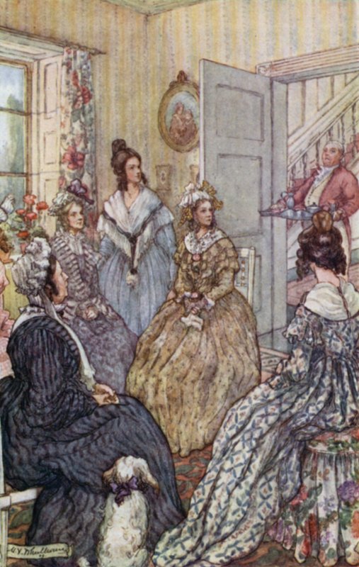 Illustrasjon for Cranford av fru Gaskell av Mary V. Wheelhouse
