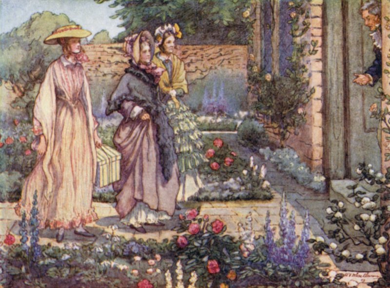 Illustrasjon for Cranford av fru Gaskell av Mary V. Wheelhouse