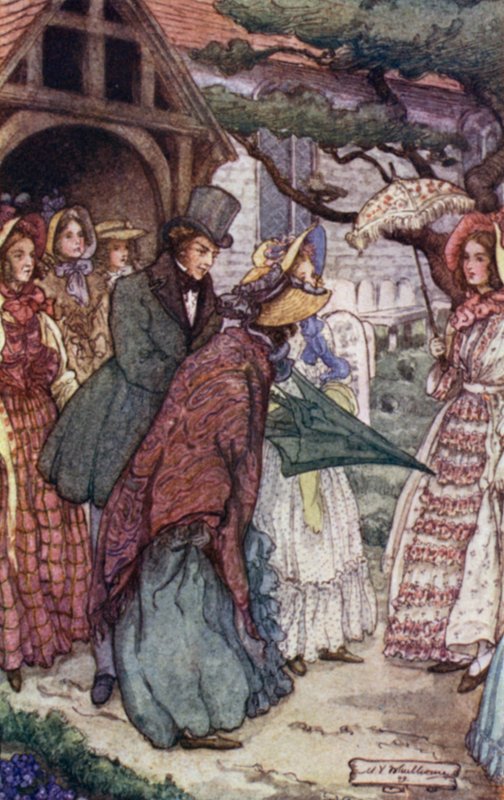 Illustrasjon for Cranford av fru Gaskell av Mary V. Wheelhouse