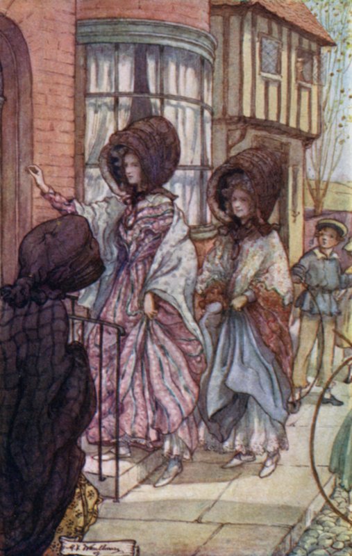 Illustrasjon for Cranford av fru Gaskell av Mary V. Wheelhouse
