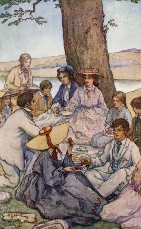 Illustrasjon for små kvinner av Mary V. Wheelhouse