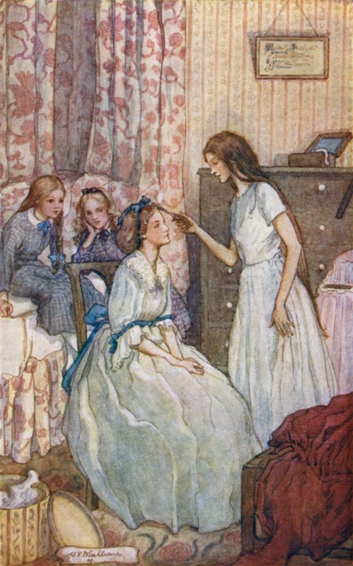 Illustrasjon for små kvinner av Mary V. Wheelhouse
