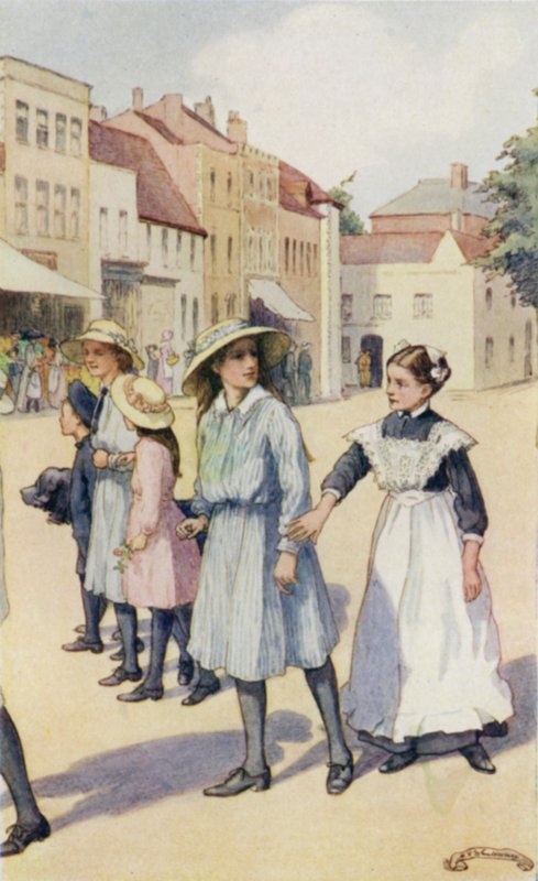 Scene fra The Slowcoach, av Edward Verrall Lucas av Mary V. Wheelhouse