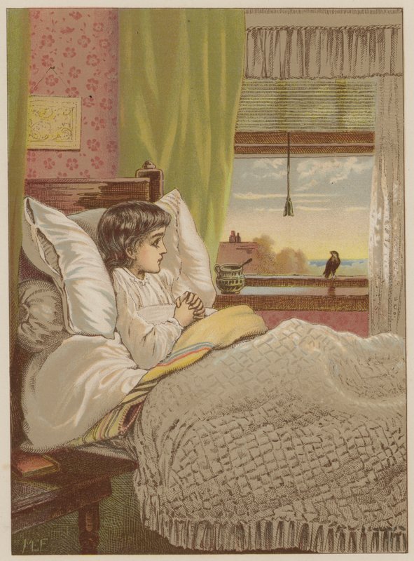 Ugyldig barn (chromolitho) av Mary Ellen Edwards