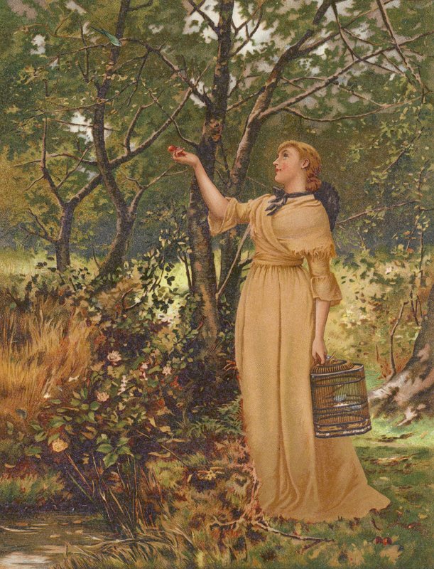 Den skulkende (chromolitho) av Mary Ellen Edwards