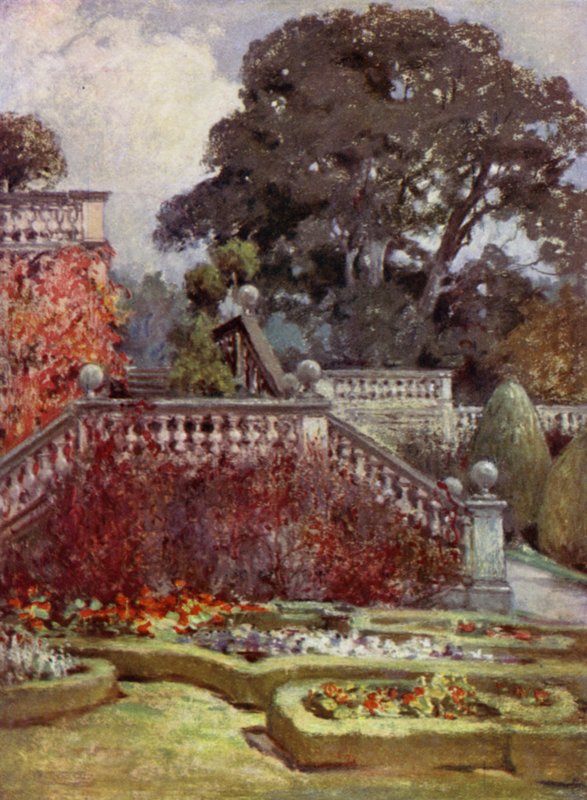 Scottish Gardens: Balcarres (farge litho) av Mary Georgina Wade Wilson