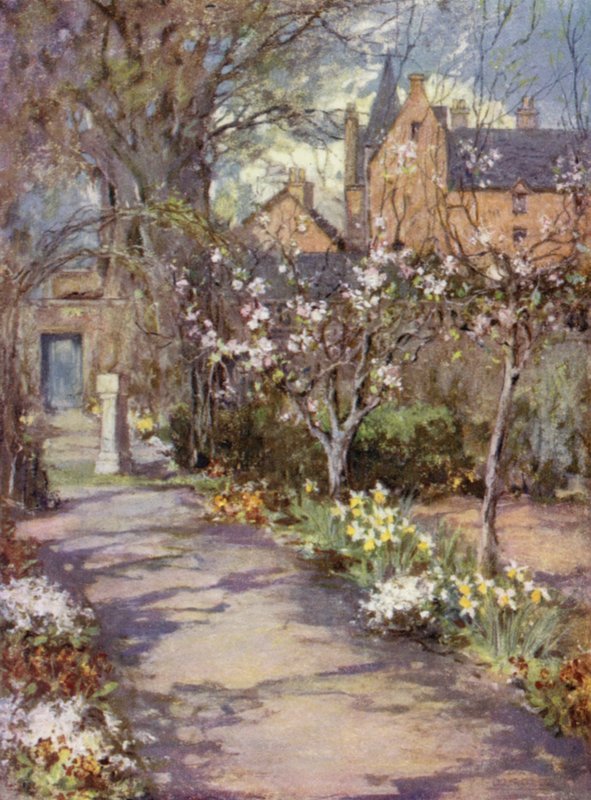 Scottish Gardens: Gartincaber (farge litho) av Mary Georgina Wade Wilson