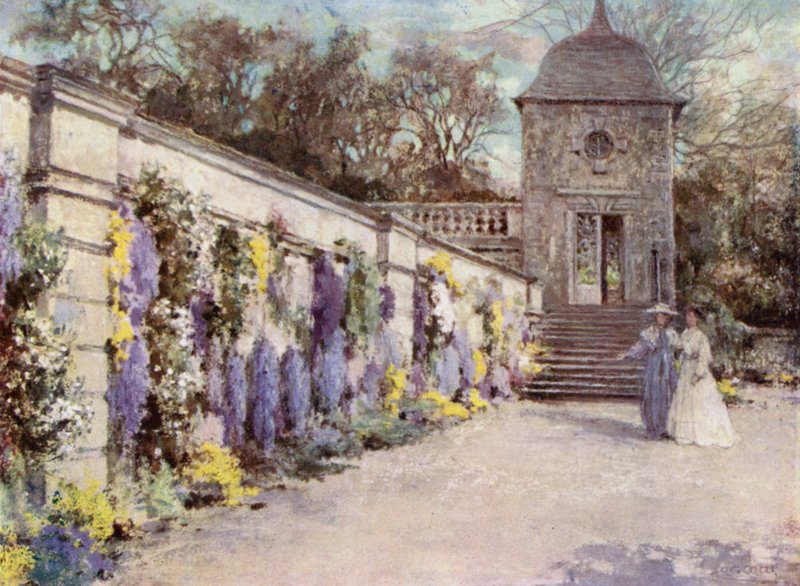 Scottish Gardens: Pollok (farge litho) av Mary Georgina Wade Wilson