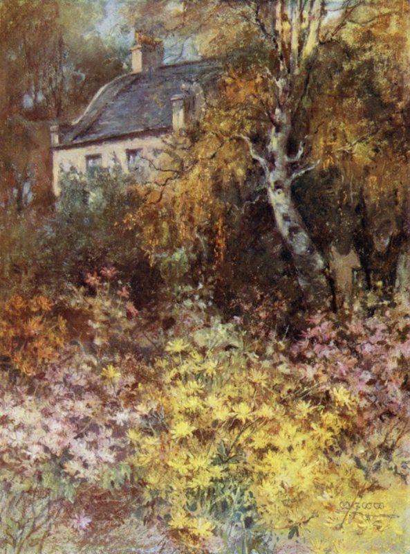 Scottish Gardens: Raeden House (farge litho) av Mary Georgina Wade Wilson